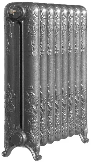 Radiateur Flambeau en fonte grise vu de trois quarts