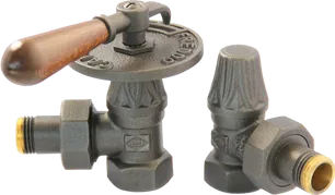 Kit robinetterie Manche bois en finition anthracite